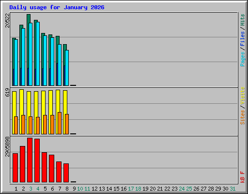 Daily usage for January 2026