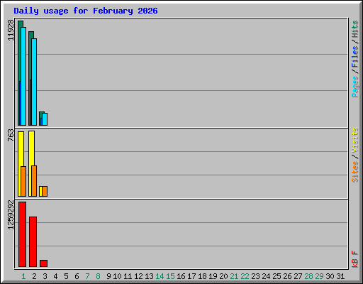 Daily usage for February 2026