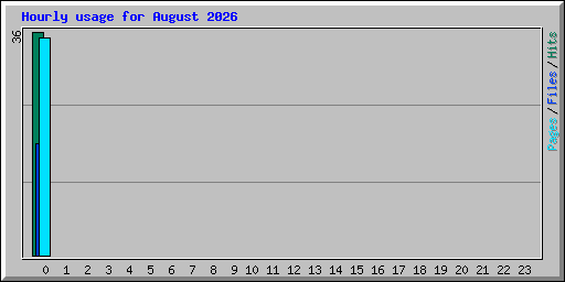 Hourly usage for August 2026